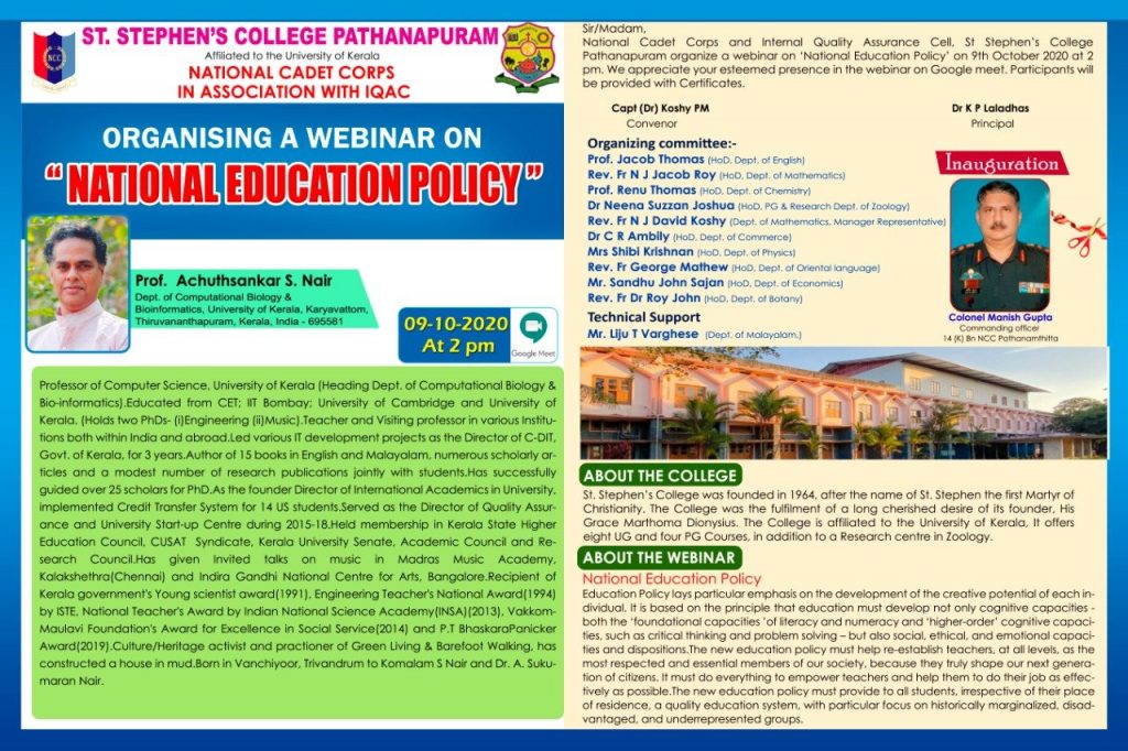 Webinar on National Education Policy(NEP)